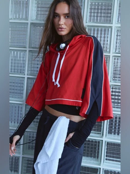 Free People Movement ~ Outfield Layer ~ XS ~  Cropped Hoodie ~ NWT - Picture 10 of 12